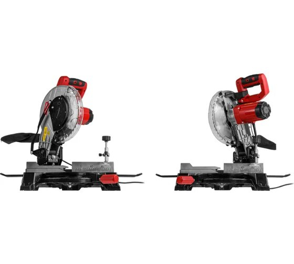 Торцовочная пила WORTEX MS 2516 LO (1329367) 1500 Вт, 255х30 мм, глуб. до 80 мм, шир. до 115 мм, лазер