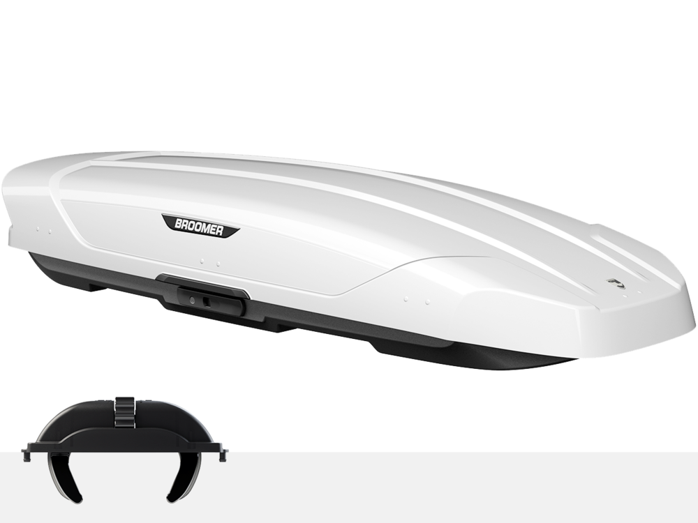 Бокс BROOMER Venture LS (белый глянец,усил., б/с) 213x89x36см. 450л.  02.136.04