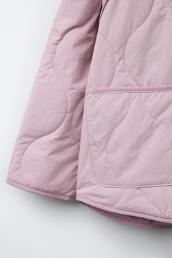 ZARA СТЕГАНАЯ КУРТКА WATER REPELLENT, РОЗОВЫЙ