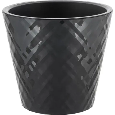 Горшок для цветов InGreen Manhattan D190мм, 3,3л c дренажной вставкой, оникс