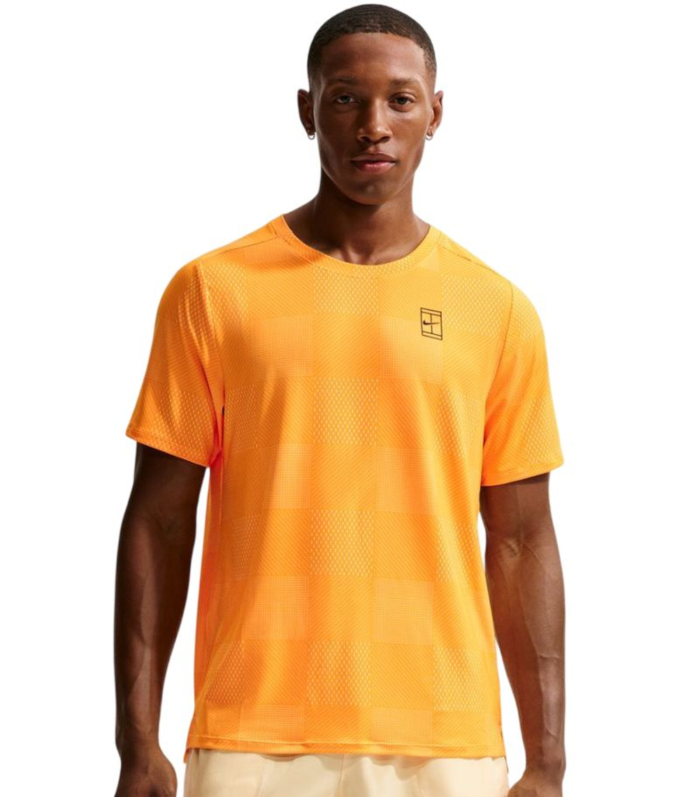 Мужская теннисная футболка Nike Court Advantage Dri-Fit - laser orange/black