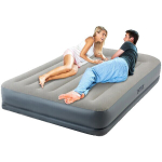 Кровать надувная Pillow Rest Queen Mid-Rise,203*152*30 см,встроенный насос 220В,Intex (64118ND)