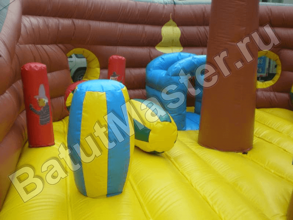 Большой надувной батут-горка "Фрегат"