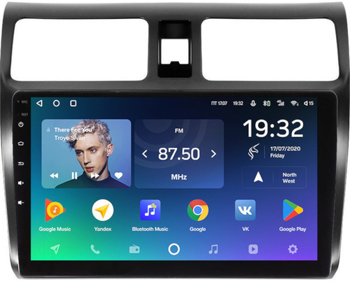 Магнитола для Suzuki Swift 2004-2010 - Teyes CC2 PLUS монитор 10.1" QLED, Android 10, Быстрая, SIM-слот