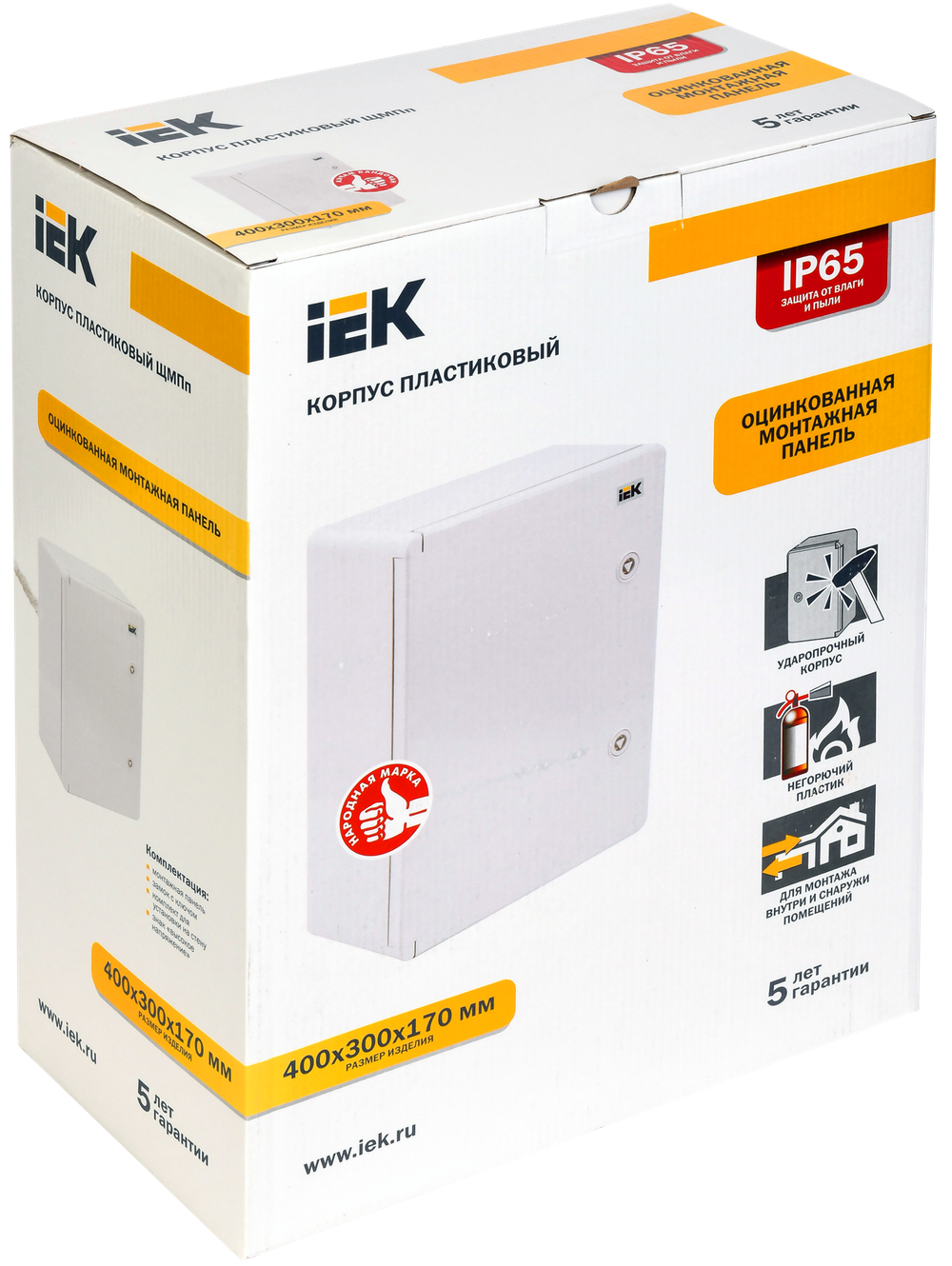 Корпус пластиковый ЩМПп 400х300х170мм УХЛ1 IP65 IEK