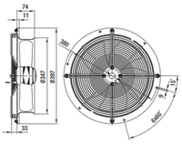 Вентилятор осевой W3G315-CA58-02