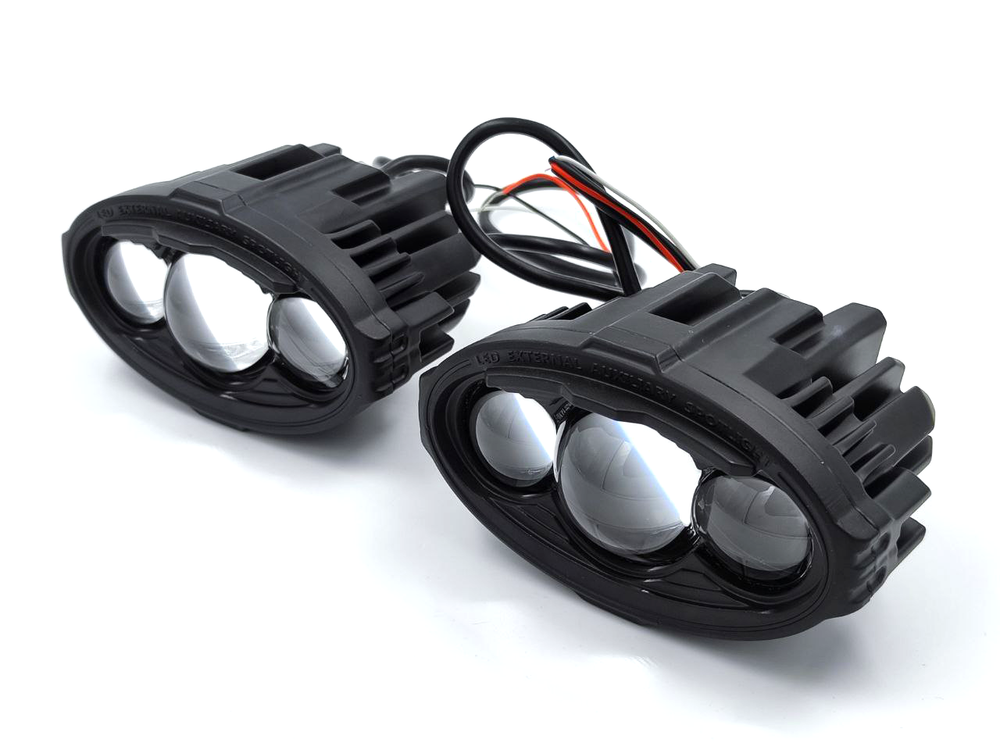 Билед модули Aozoom Y30-1 внешние (овальные), 12V, 34W/58W, универсальное крепление (комплект, 2шт)