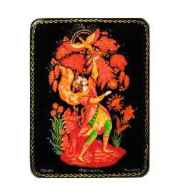 Народные промыслы ШК-19/ 4-L Шкатулка в технике декупаж «Жар-птица» (10х8х3,5)