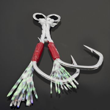 Крючок Assist VMC 7117 SATI (олово) №5/0 (2 поводка)