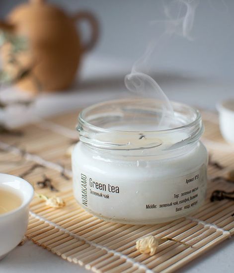 №51 Зеленый чай, ароматическая свеча Library, Nomkamo