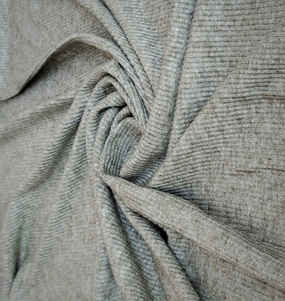 Трикотаж лапша, олива меланж, вискоза SOFI