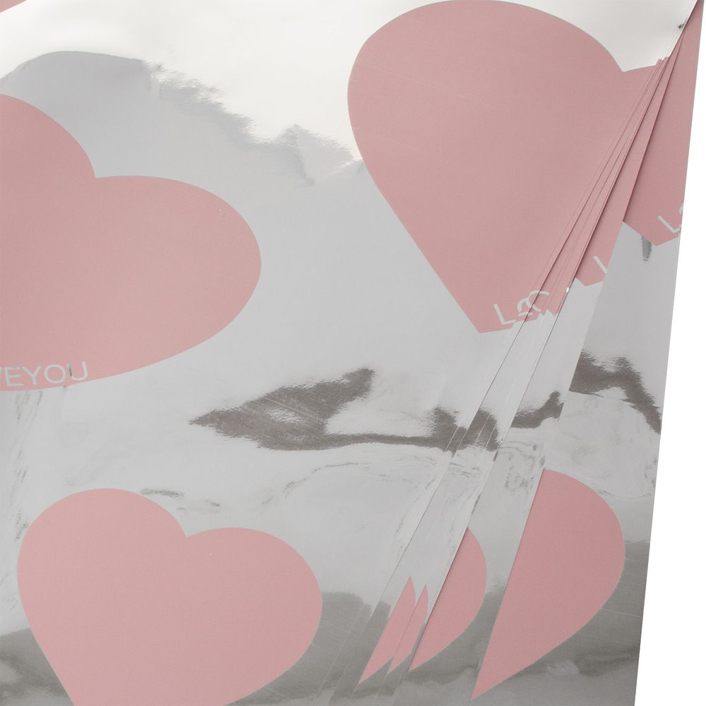 ЛИСТ МЕТАЛЛ СЕРДЦЕ 58*58/20шт РОЗОВЫЙ