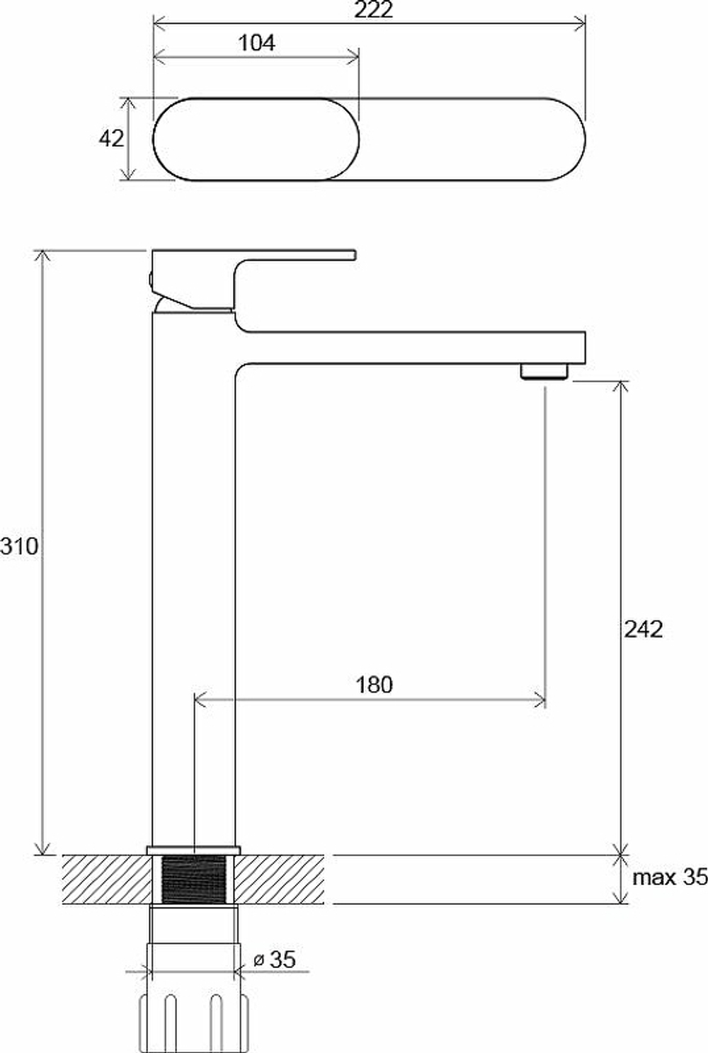 Смеситель для раковины Ravak Chrome CR 015.00 X070100 Хром
