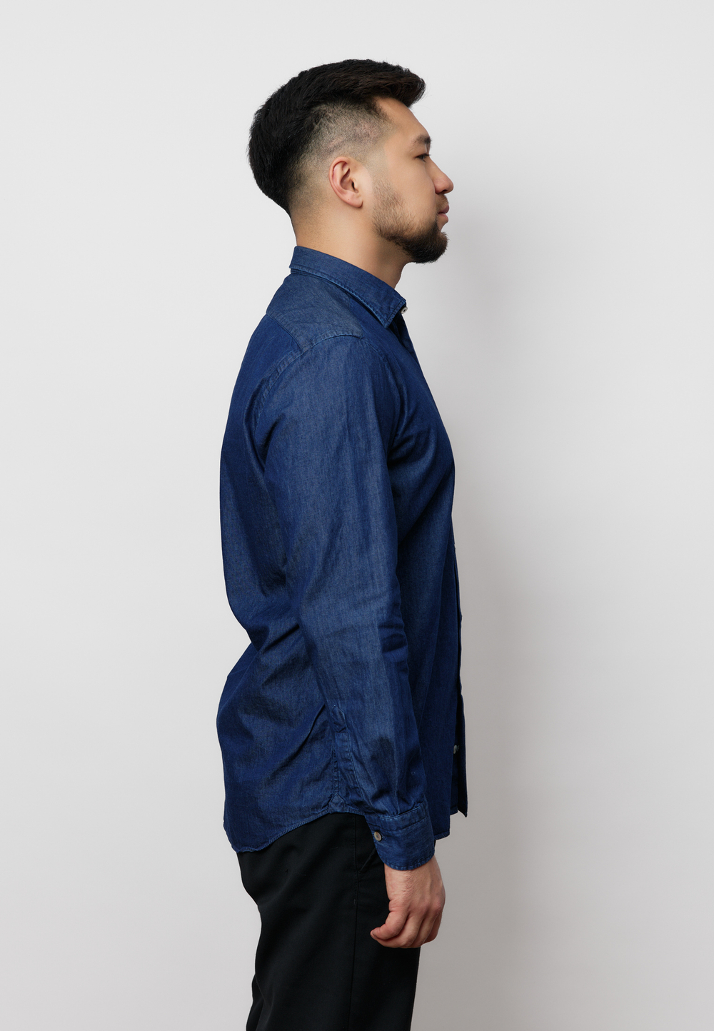 Рубашка мужская DENIM DARK BLUE