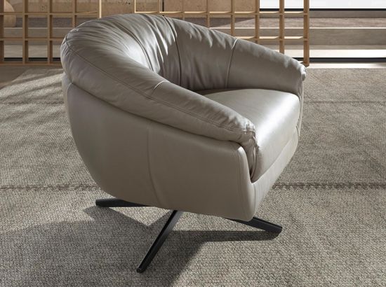 Вращающееся кресло 5138 из серой кожи Испания 