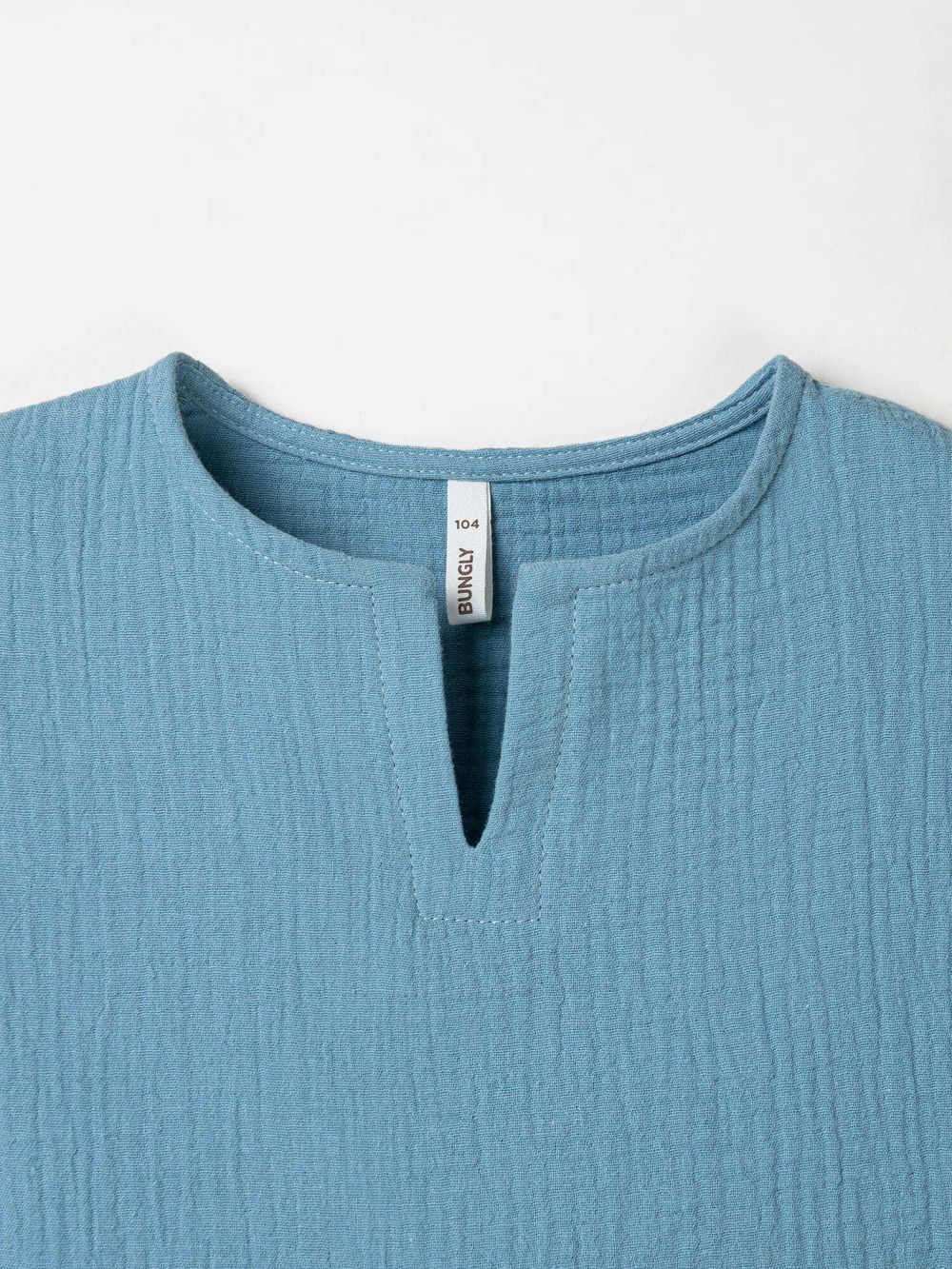 Рубашка муслиновая без рукавов "Деним"