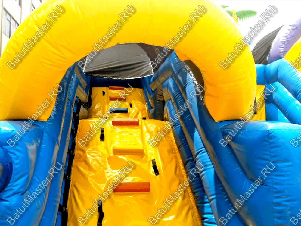 Коммерческий надувной батут "Слоник со скалодромом 2"