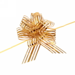 Бант для оформления подарка «Сияние» 3 см, d=10 см, Золото