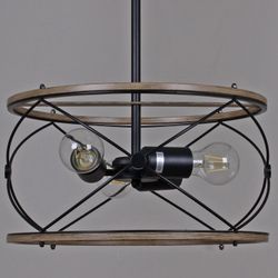 Подвесная люстра ILLUMICO WOOD IL1008-3P-05 BK WOOD