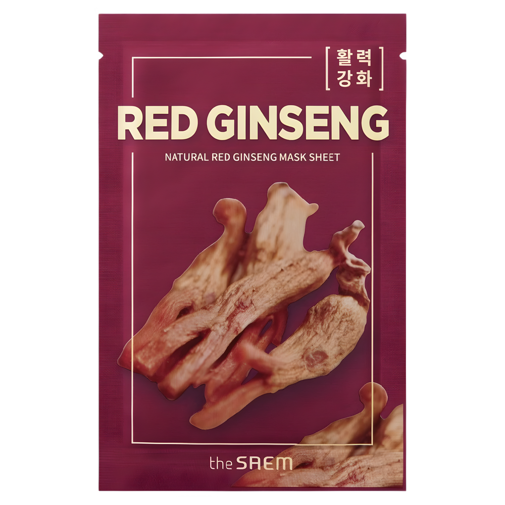 The Saem Natural Red Ginseng Mask Sheet Маска тканевая с экстрактом женьшеня