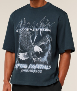 Футболка GYMSHARK Eagle Graphic T-Shirt Blue