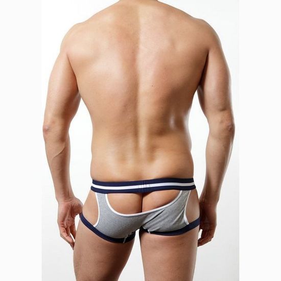 Мужские трусы хипсы серые с вырезами по бокам Toot Boxer grey SEXY