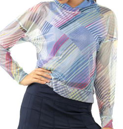 Женская теннисная футболка (dł. Рукава) Lucky in Love Count Me In и Sheer Can Long Sleeve Top - blue marine