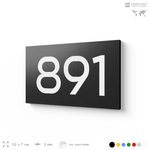 Номер на дверь 891, табличка на дверь для офиса, квартиры, кабинета, аудитории, склада, черная 120х70 мм, Айдентика Технолоджи