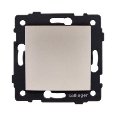 Выключатель 1-клавишный 10А/250В, изогнутый, золотой Kollinger REA-R-001GD для Aspekt, Eleganz, Reflex