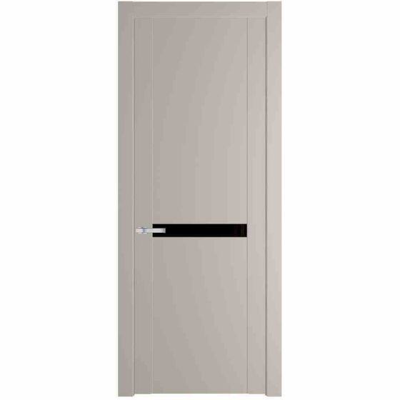 Межкомнатная дверь эмаль Profil Doors 1.4P сэнд стекло чёрный лак