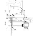 Смеситель Ideal Standard CERALINE BC193AA для умывальника