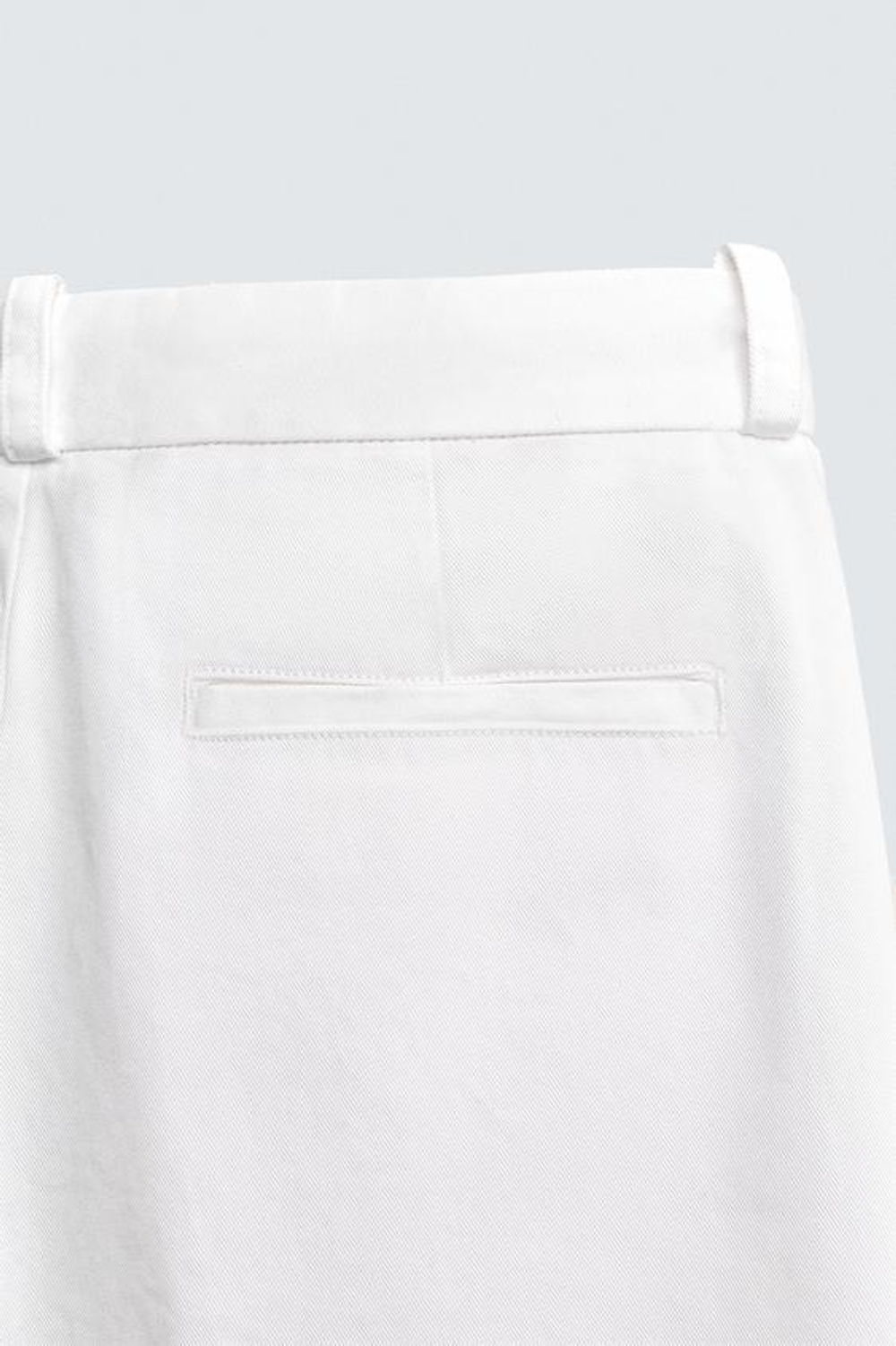 ZARA БРЮКИ ЧИНОС OVERSIZE-FIT, БЕЛЫЙ