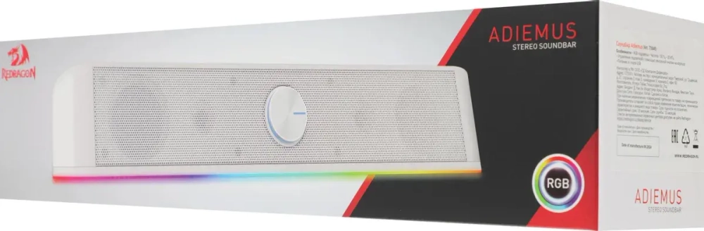Саундбар Redragon Adiemus RGB (3.5 jack) White