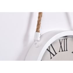 Innova Часы W08311, материал металл + крафт веревка, диаметр 22 см, цвет белый | Innova