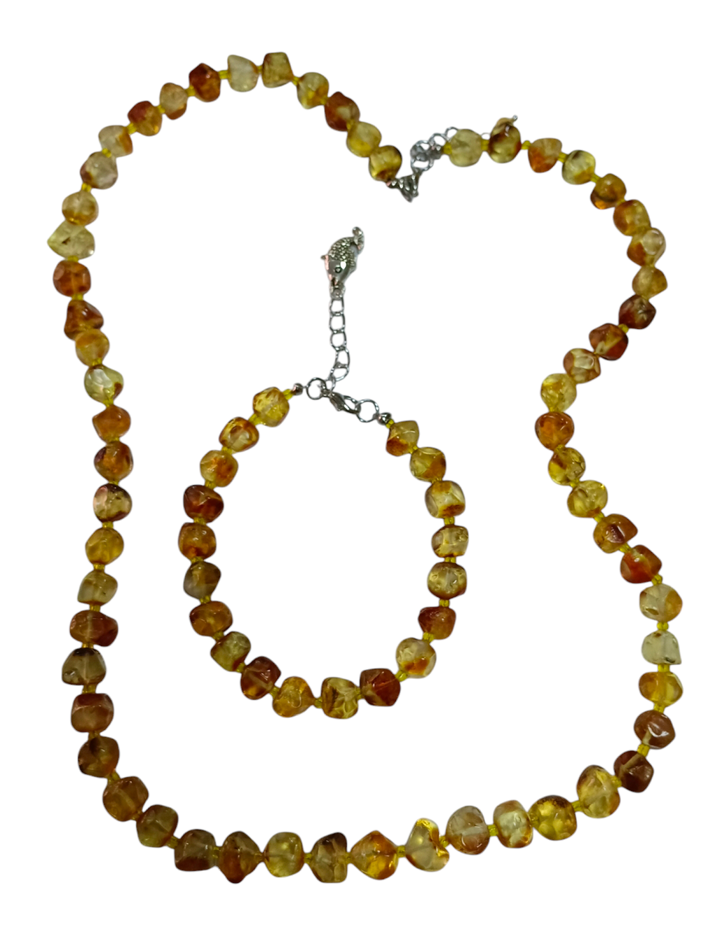 Комплект украшений, янтарь