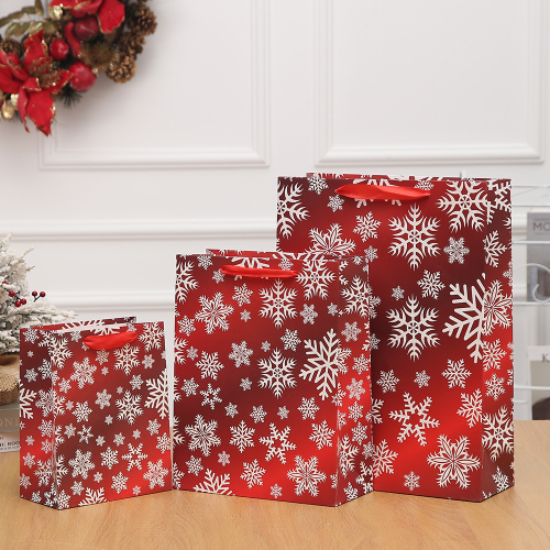 Пакет подарочный "Snowflakes" 25х32 см