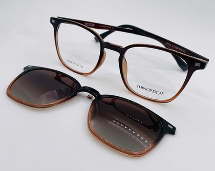 Очки с солнцезащитным клипом для повседневной носки с стандартной линзой