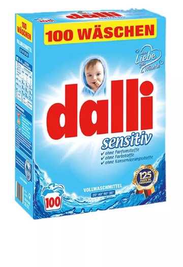 Стиральный порошок Dalli Sensitive для стирки детского белья 6,5 кг 100 стирок