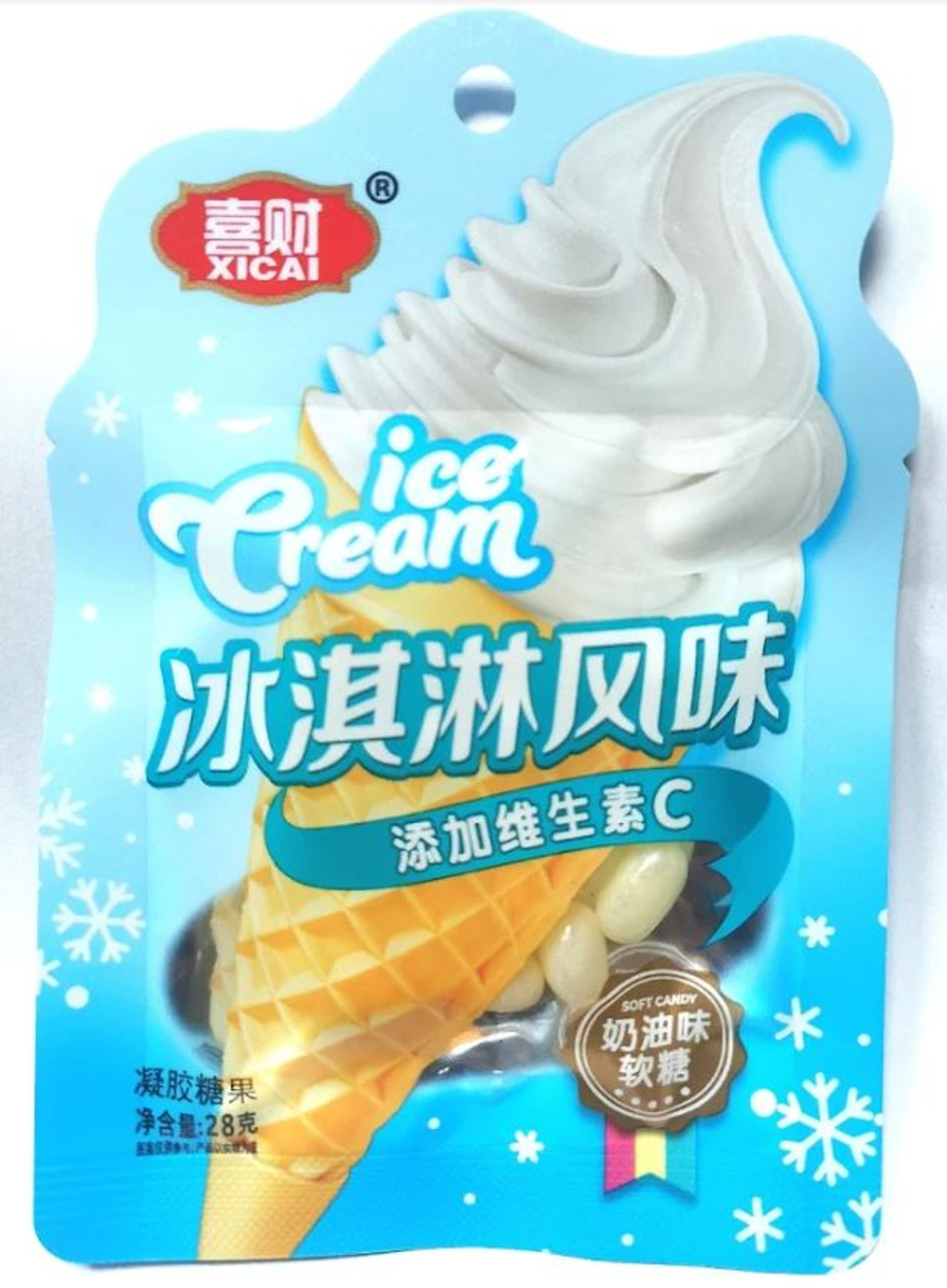 Жевательные конфеты XICAI мороженное сливочный 28гр