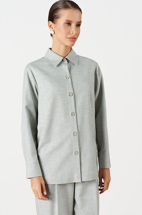 23210 Блузка женская (серо-зеленый)