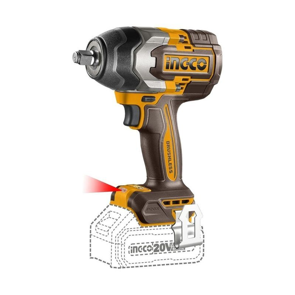 Гайковерт ударный Ingco CIWLI2085 20 В 2х4 Ач