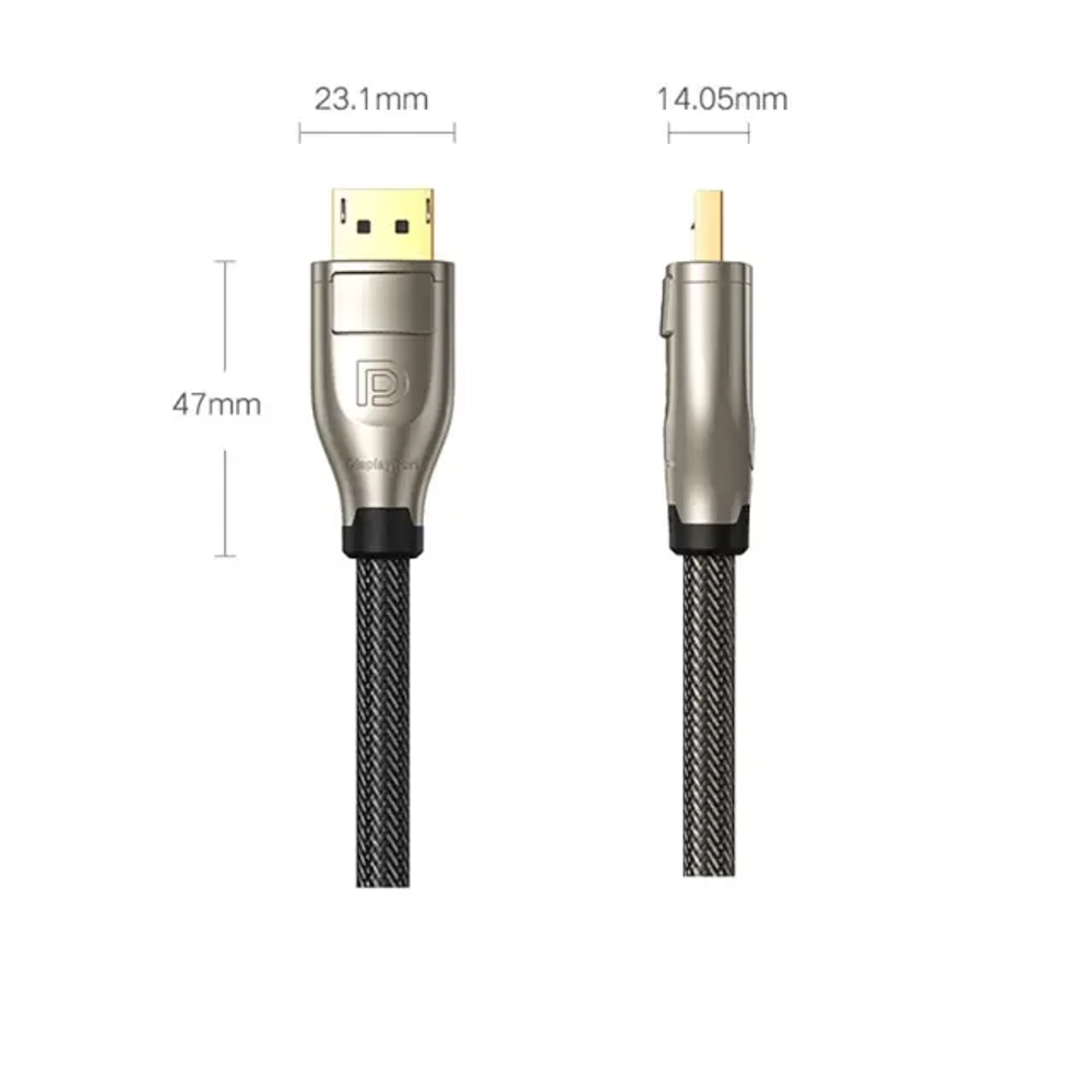 Кабель DisplayPort - DisplayPort, 2m, V1.4, UGREEN 60843