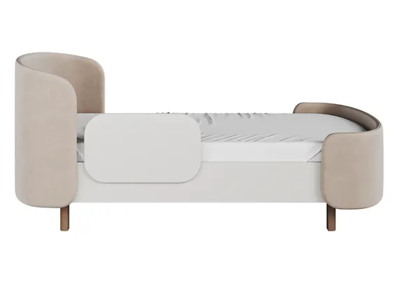 Кровать подростковая KIDI Soft размер М антивандальная ткань (бежевый)