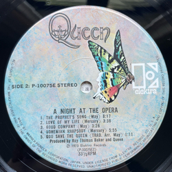 Винтажная виниловая пластинка LP Queen A Night At The Opera (Япония 1975) (Без Оби)