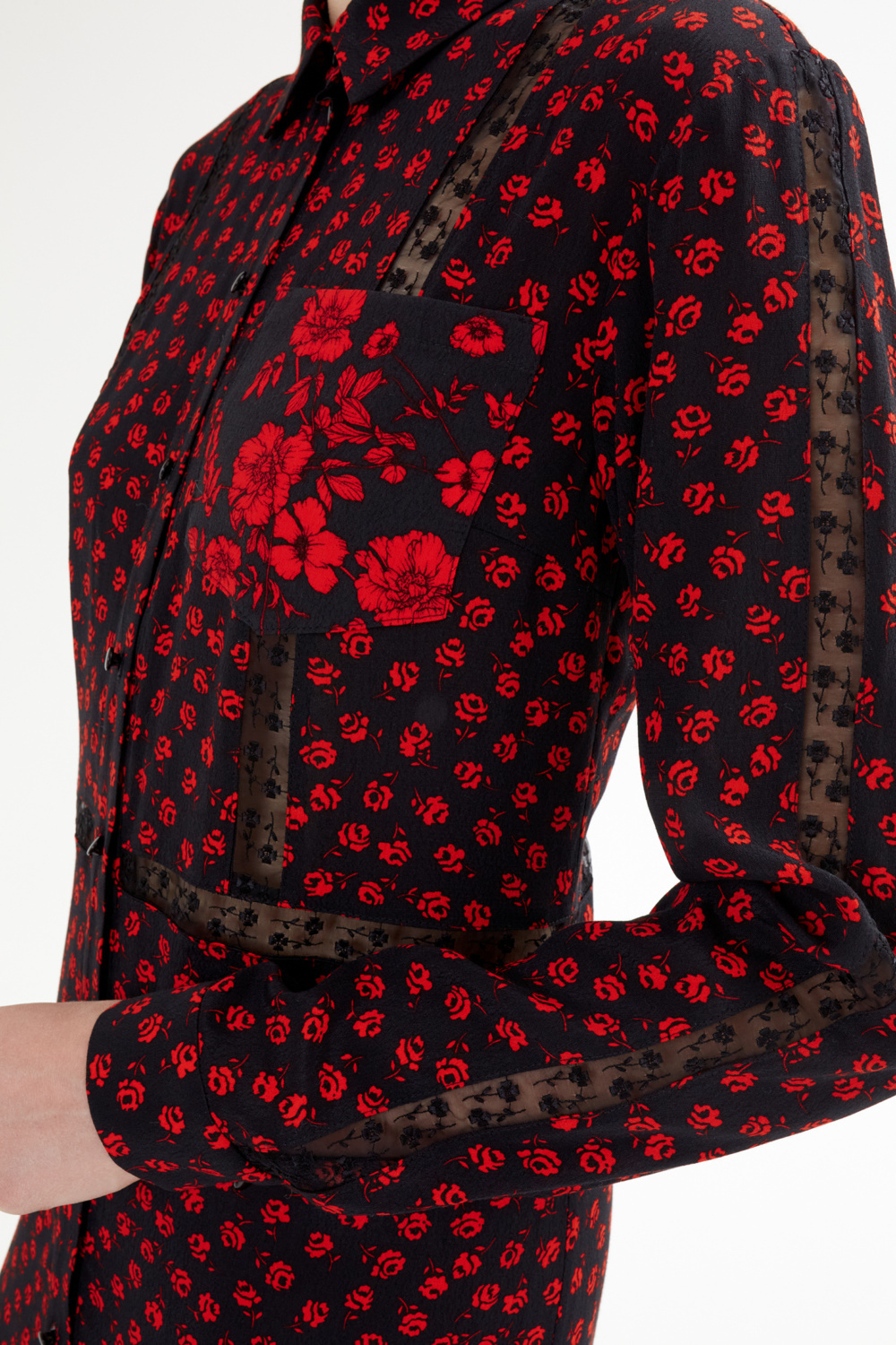 Платье «Красная роза», черный