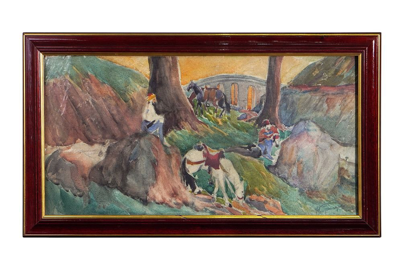 Григорьев Николай Михайлович (1880-1943) Привал всадников, вторая половина 1910-х годов