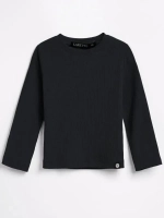 Черный лонгслив кофта детская школьный