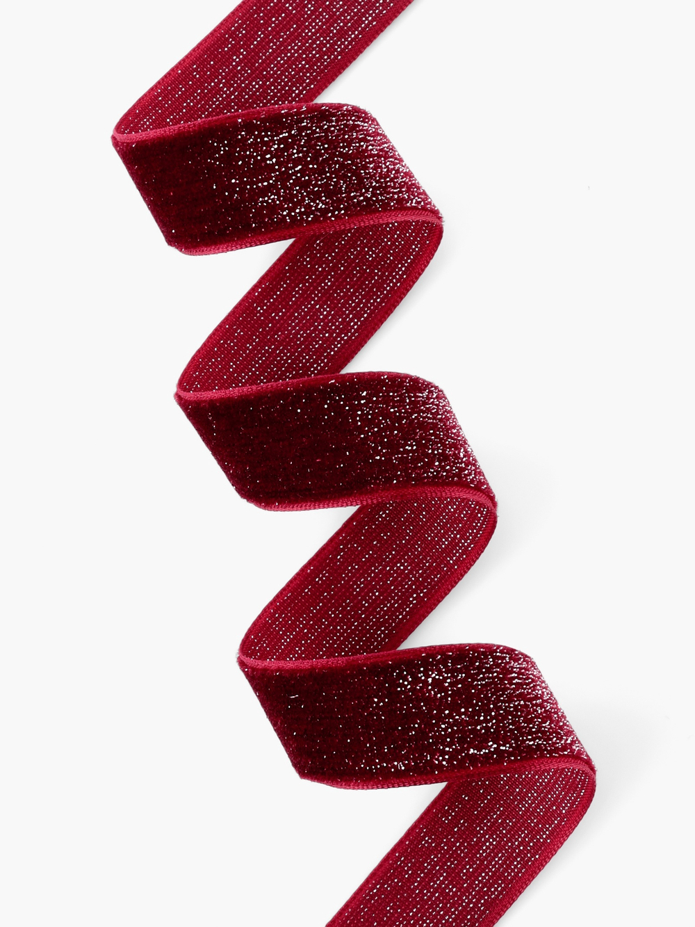 Лента бархатная 20мм, №46 бордовый серебряный люрекс АУ 9626570