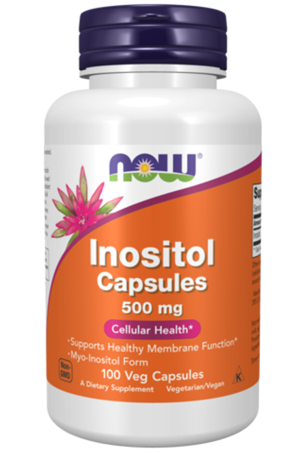 NOW Foods, Инозитол, Inositol 500 mg, 100 вегетарианских капсул
