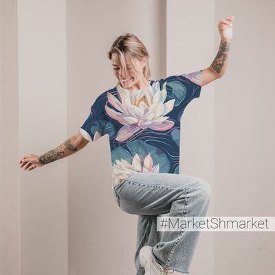 Футболка женская оверсайз с принтом 